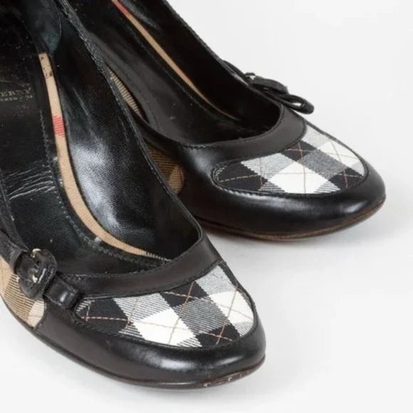 Burberry House Check Canvas Heels - Picture 6 of 10
